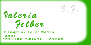 valeria felber business card